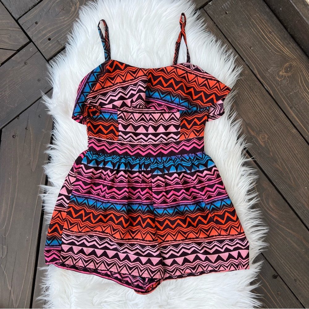 Charlotte Russe Tribal Multicolored Romper